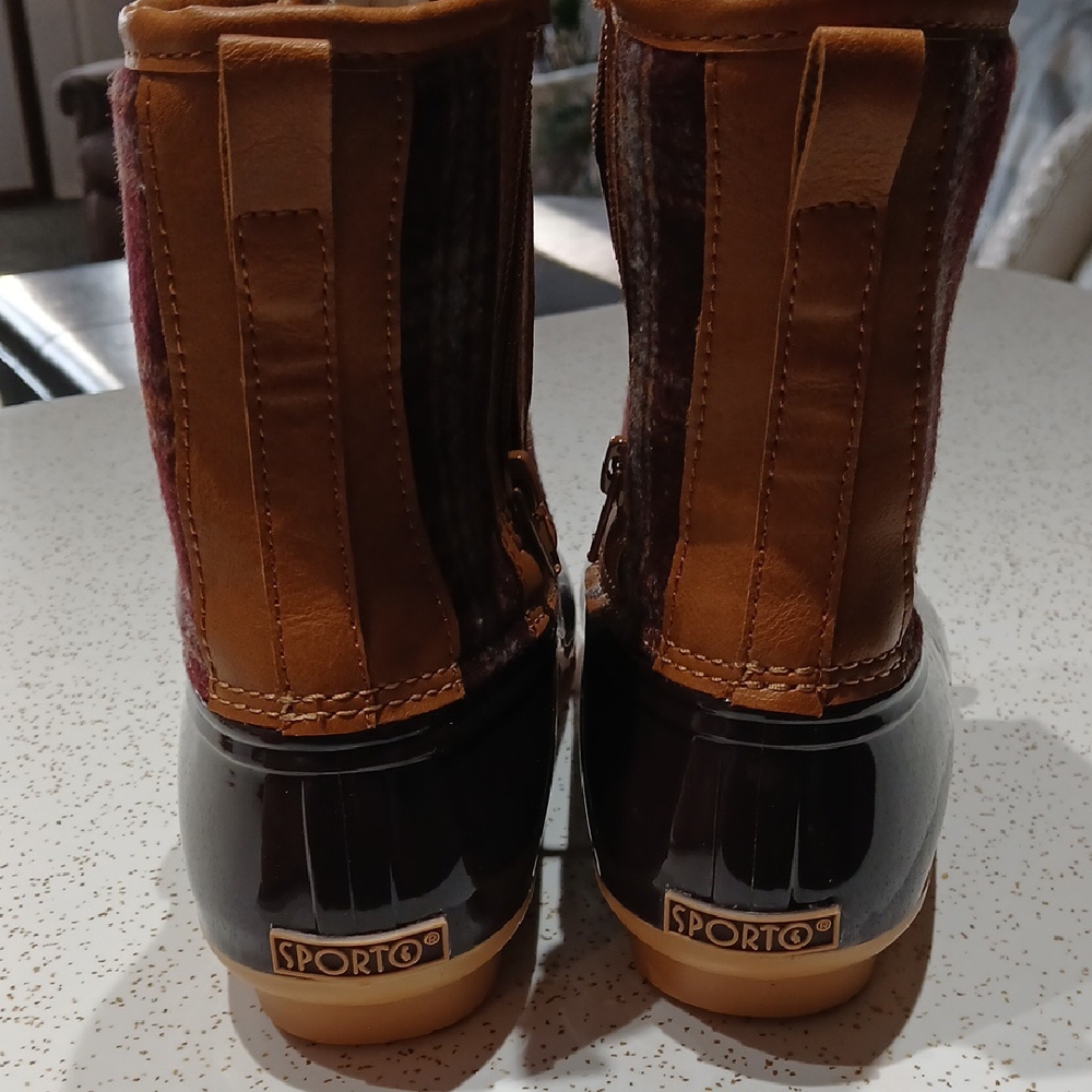 Sporto Lace Up Boots Brown and Tan Waterproof - Picture 4 of 7